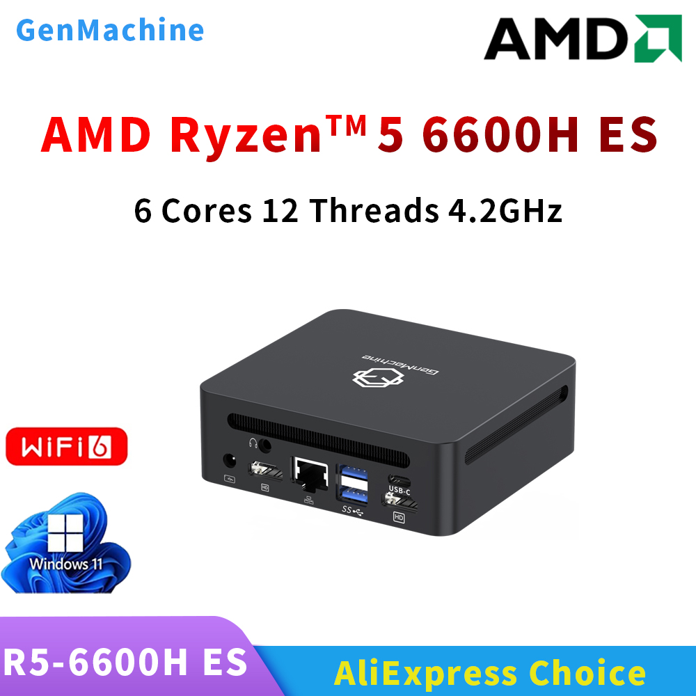 Pc Gaming Ryzen - GenMachine Ryzen 5 6600H ES 3.3GHz-4.5GHz