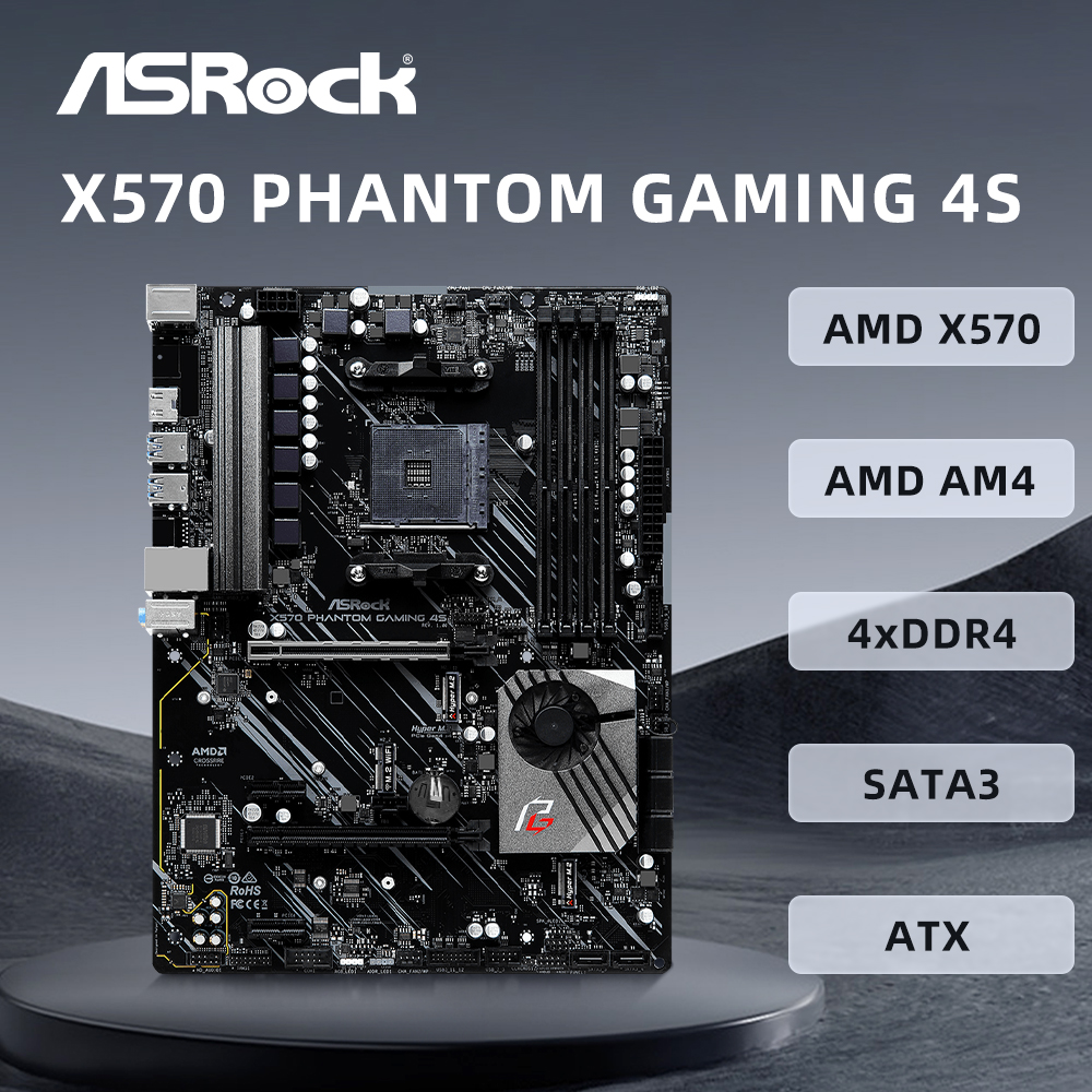 Pc Gaming Ryzen - ASRock X570 Phantom Gaming 4S Motherboard