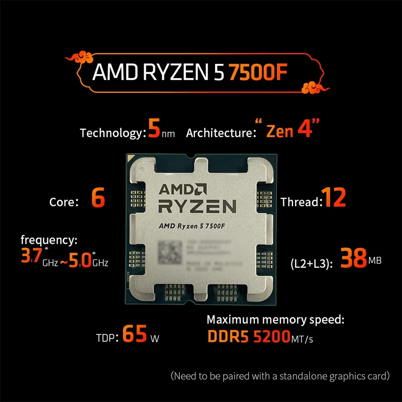 AMD Ryzen 5 7500F 3.7GHz 6-Cor - Pc Gaming Ryzen avis et prix