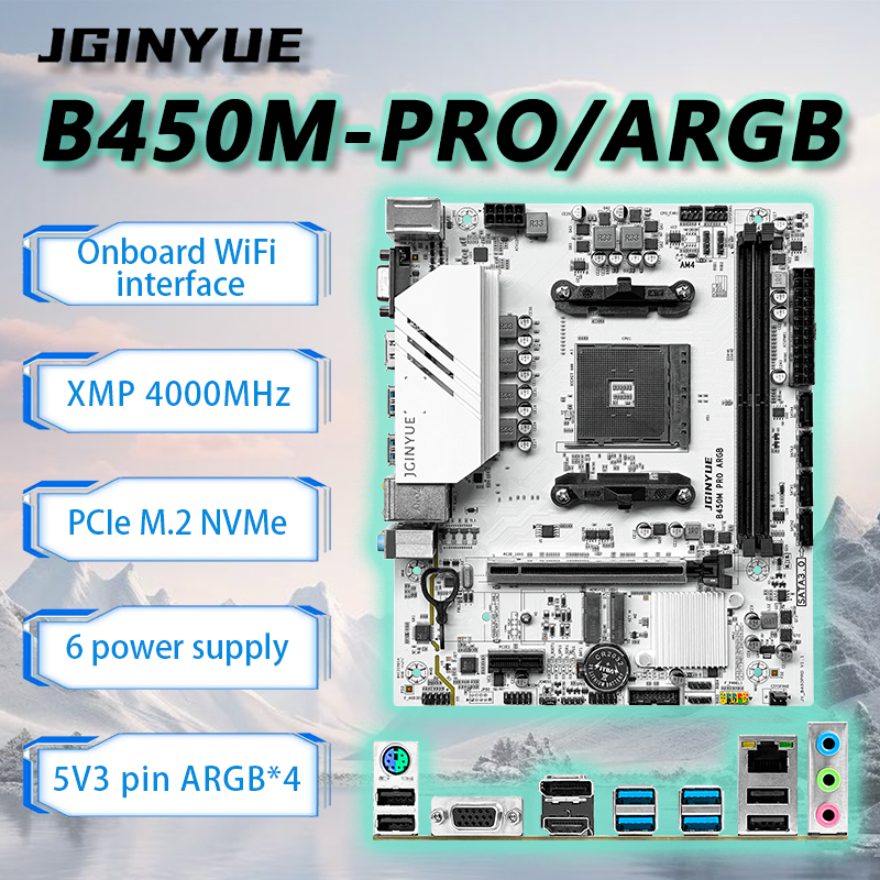 JGINYUE B450 AM4 Motherboard M - Pc Gaming Ryzen avis et prix