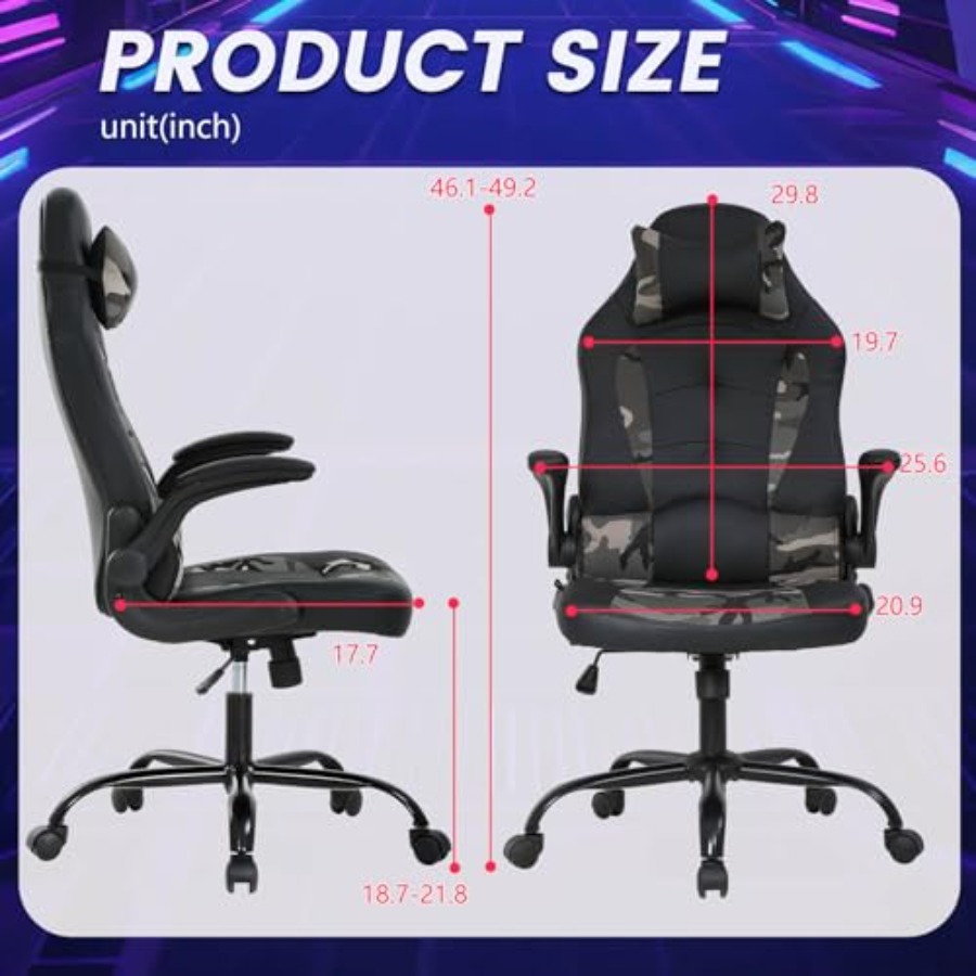 PC Gaming Chair Ergonomic Offi - Pc Gaming Desk avis et prix