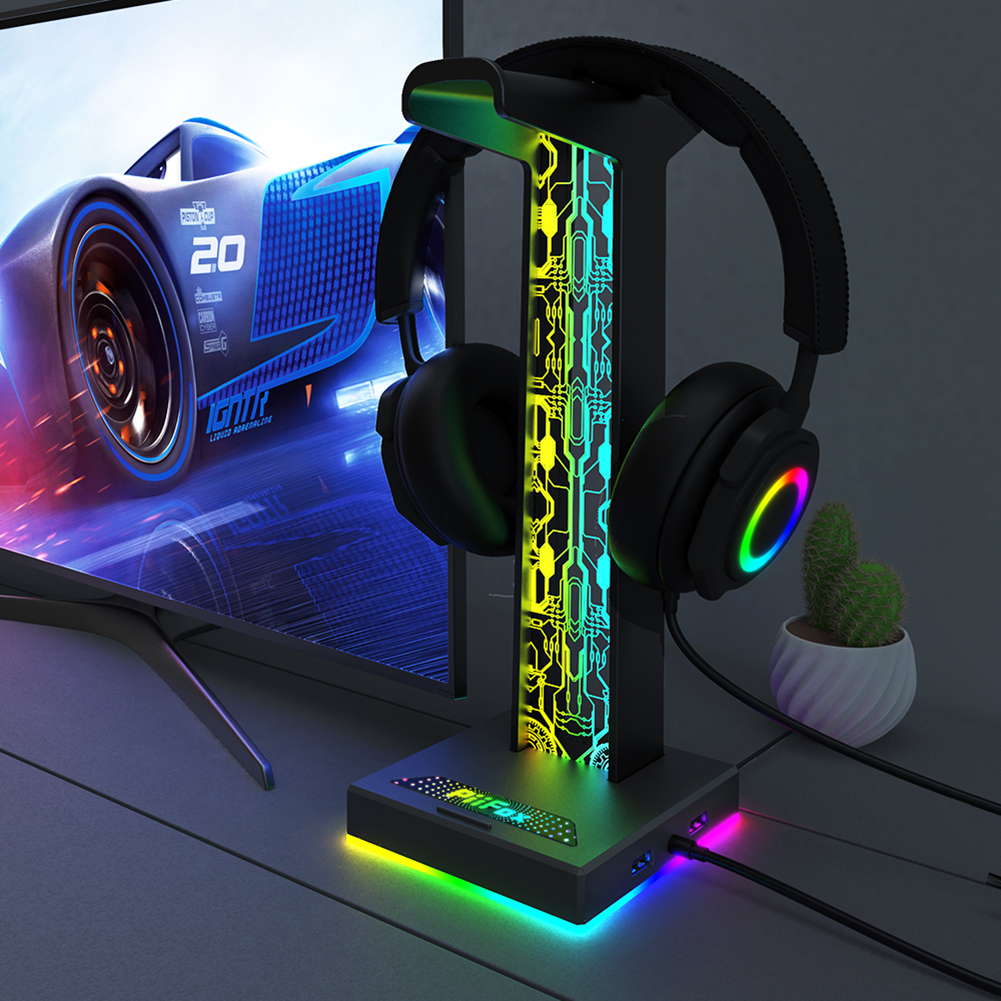 RGB Gaming Headphone Stand Dua - Pc Gaming Desk avis et prix