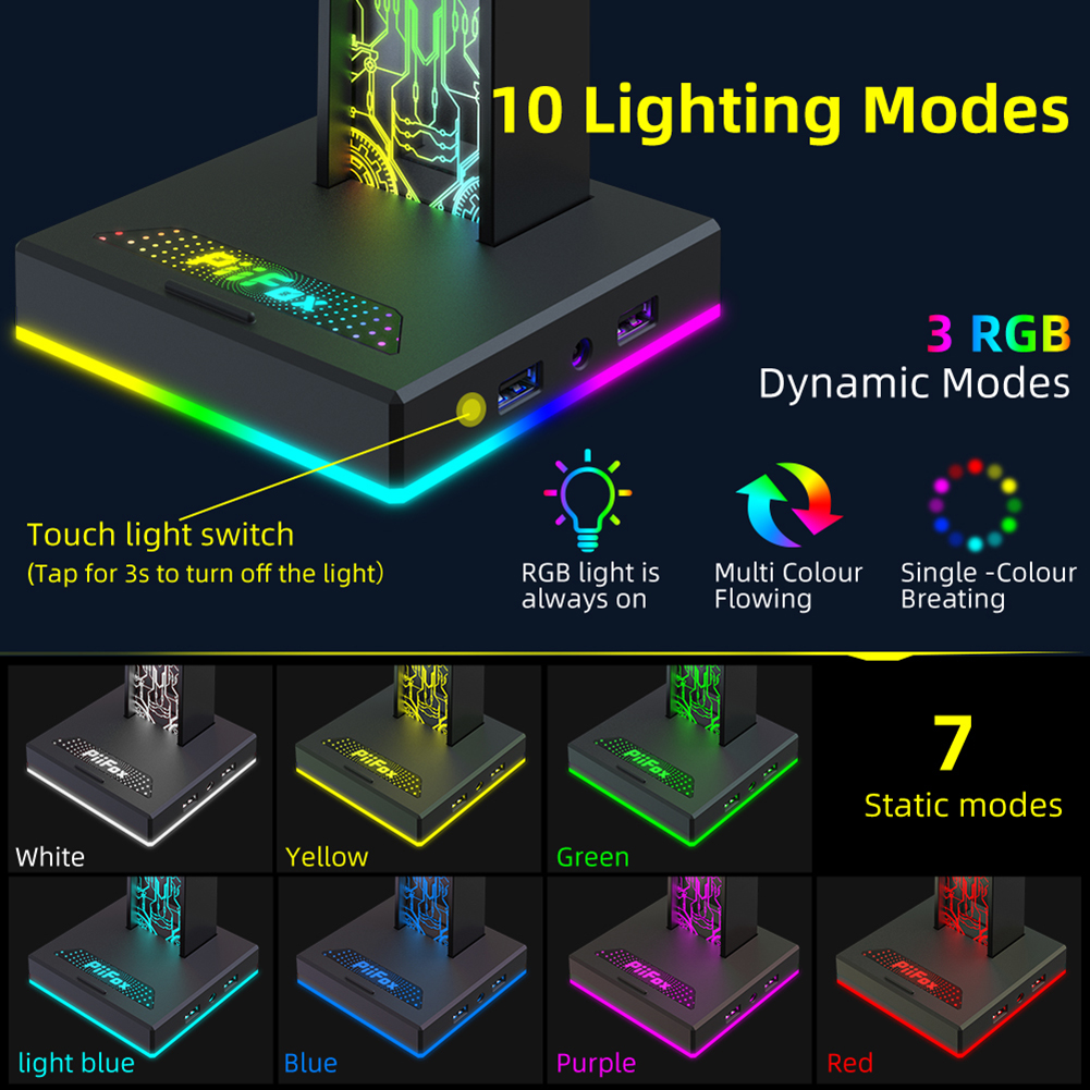 RGB Gaming Headphone Stand Dua - Pc Gaming Desk avis et prix
