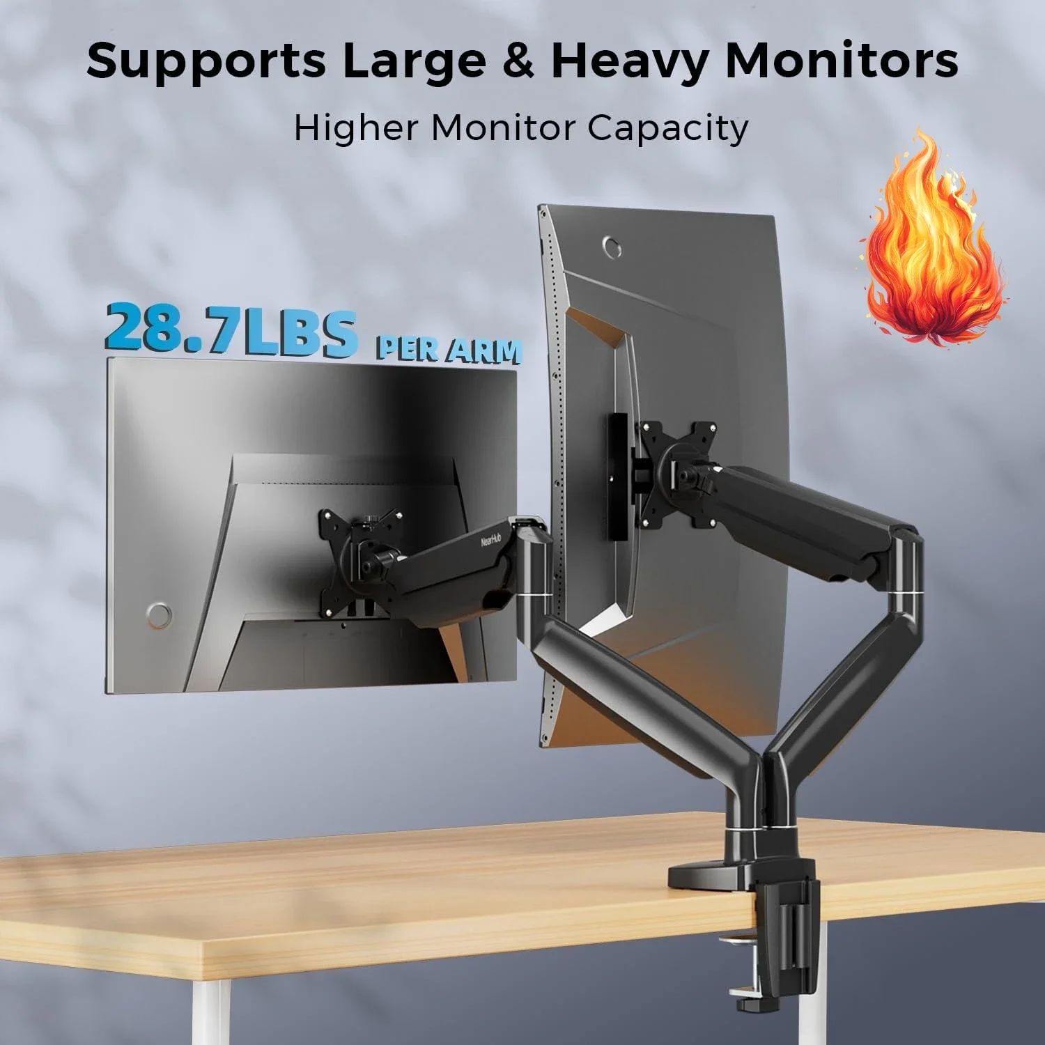 Curved Monitor Mount Dual Moni - Dual Monitor Arm avis et prix